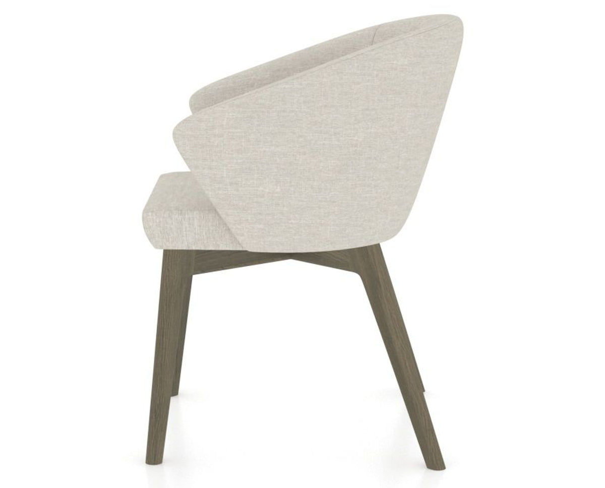 Canadel Downtown Point Dining Chair in Shadow, TB Fabric, side view