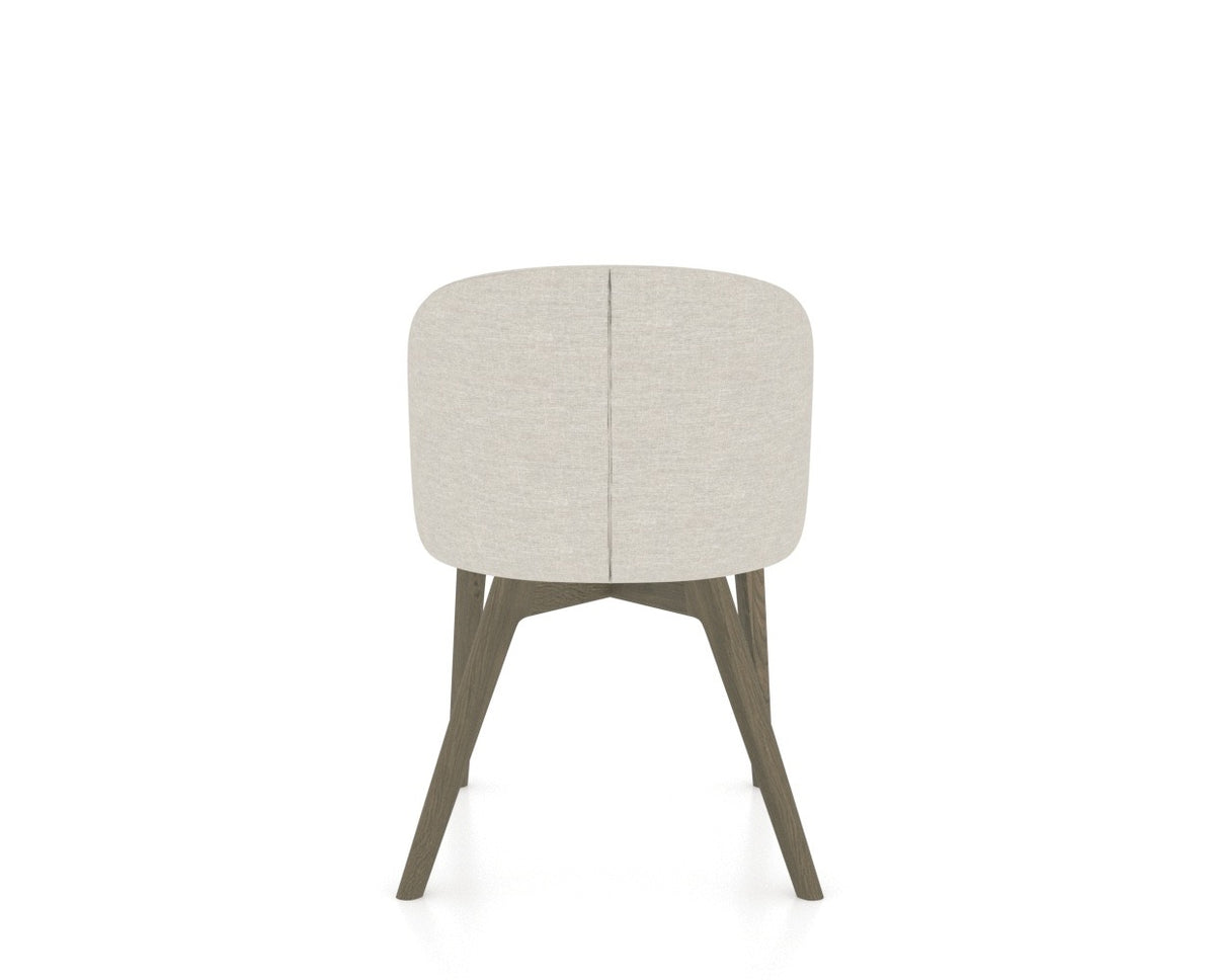 Canadel Downtown Point Dining Chair in Shadow, TB Fabric, back view