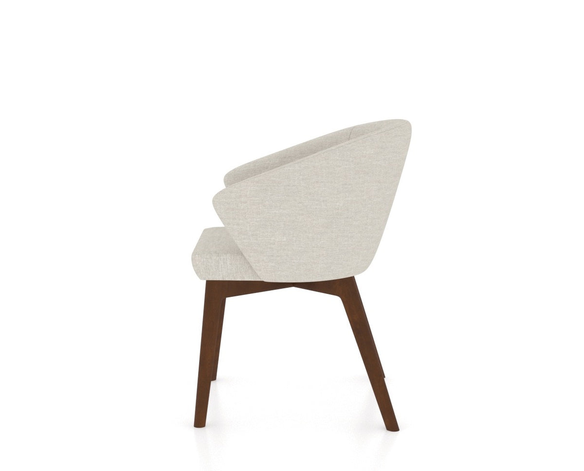 Canadel Downtown Point Dining Chair in Cognac Washed, TB Fabric, side view