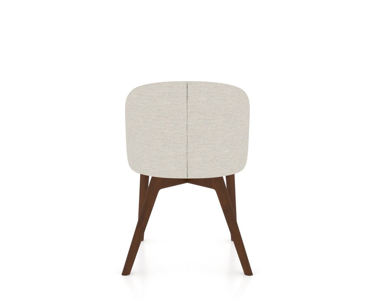 Canadel Downtown Point Dining Chair in Cognac Washed, TB Fabric, back view