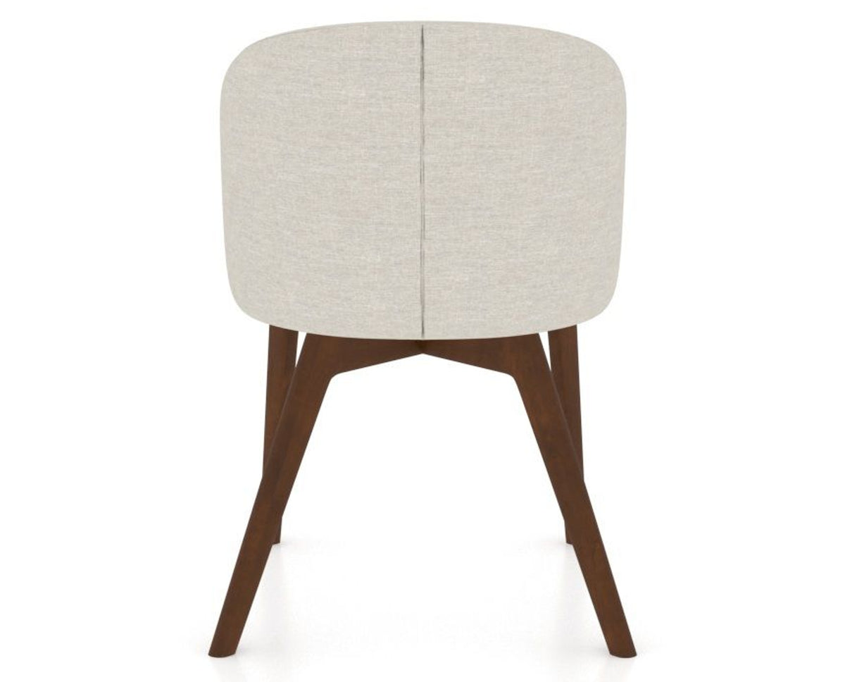 Canadel Downtown Point Dining Chair in Cognac Washed, TB Fabric, back view