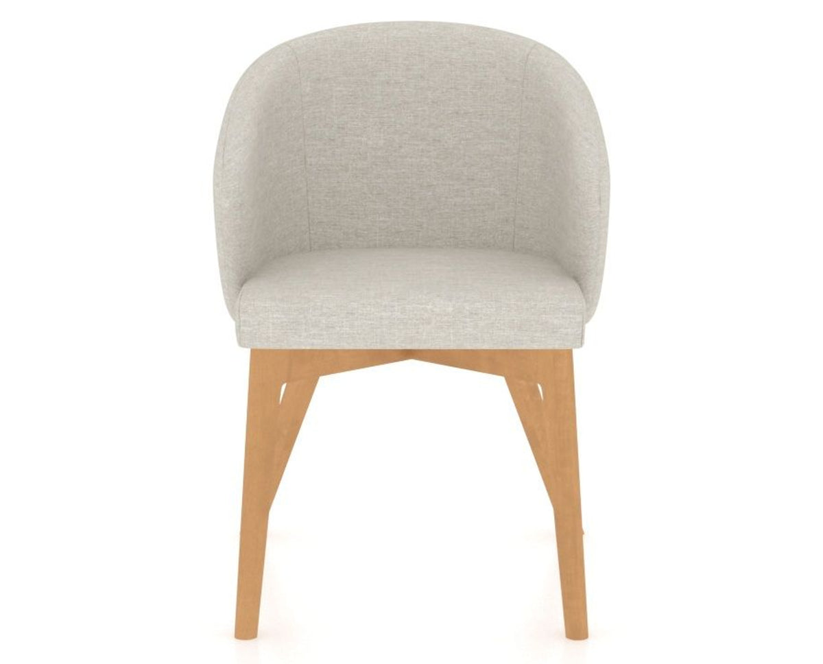 Canadel Downtown Point Dining Chair in Caramel Washed, TB Fabric, front view