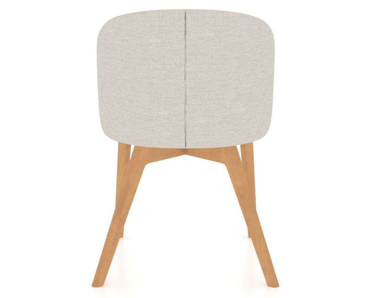 Canadel Downtown Point Dining Chair in Caramel Washed, TB Fabric, back view