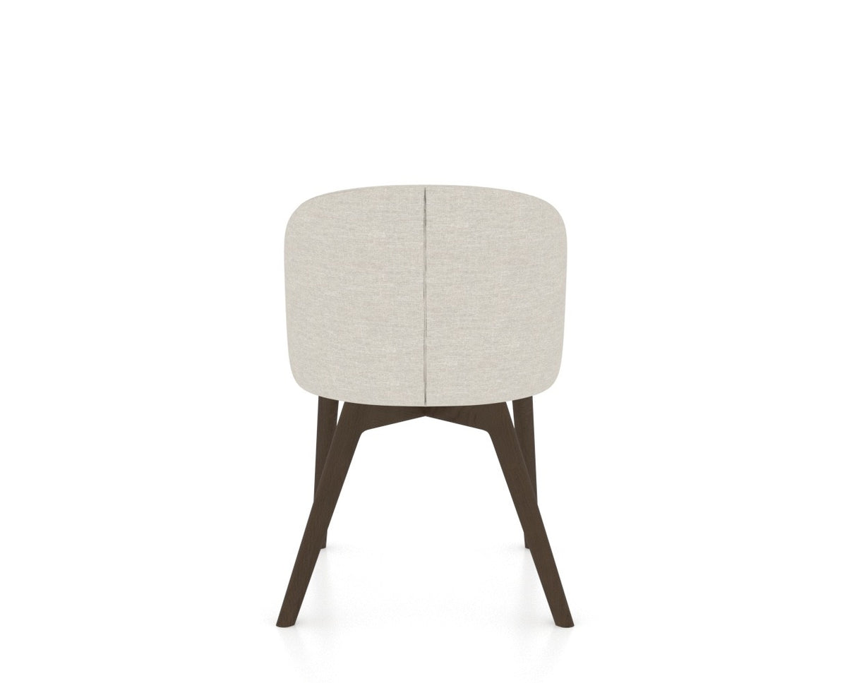 Canadel Downtown Point Dining Chair in Hazelnut Washed, TB Fabric, back view