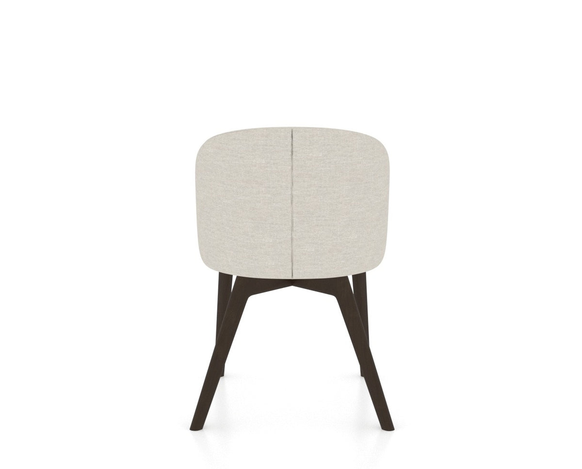 Canadel Downtown Point Dining Chair in Davy's Grey, TB Fabric, back view