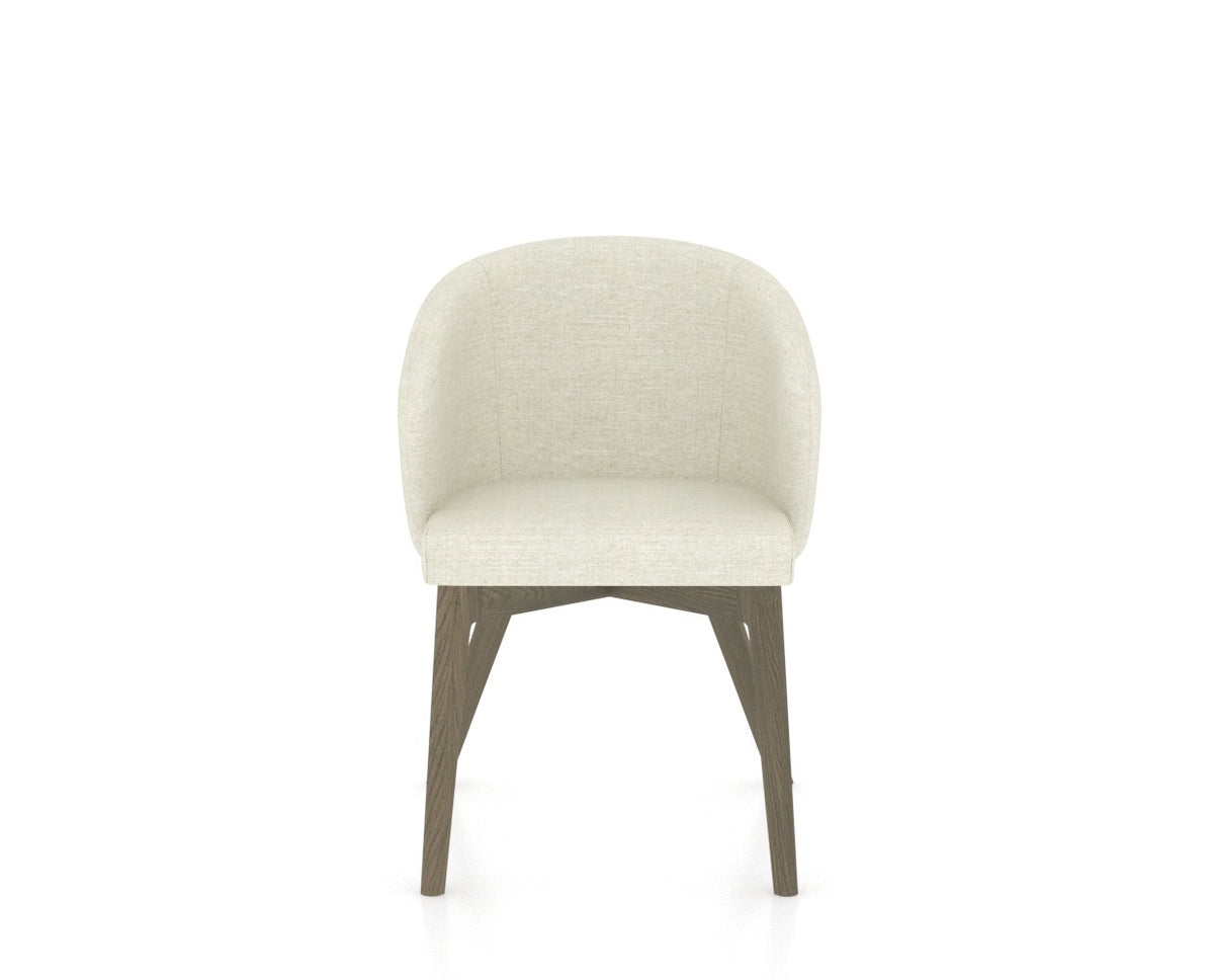 Canadel Downtown Point Dining Chair in Shadow, TW Fabric, front view