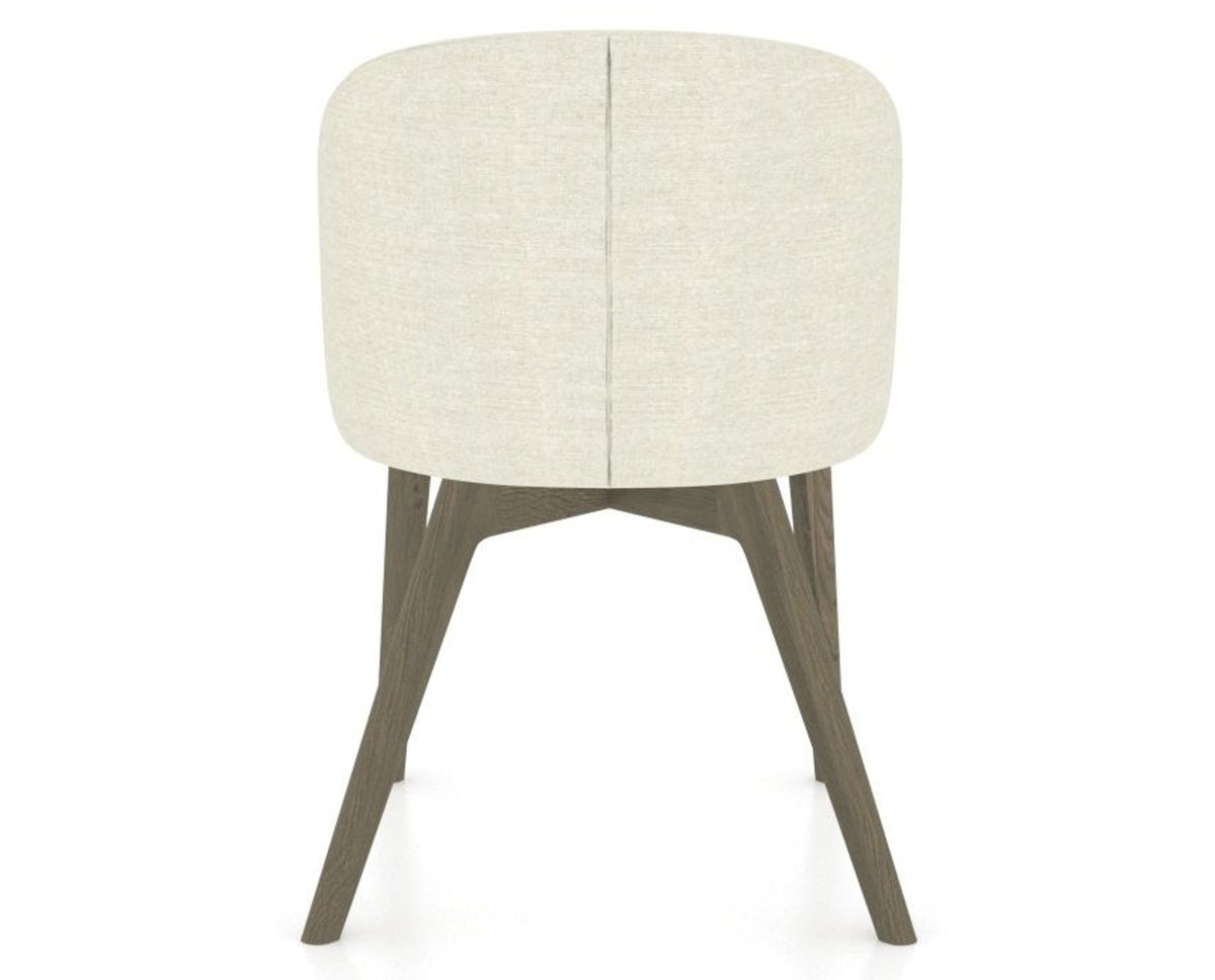 Canadel Downtown Point Dining Chair in Shadow, TW Fabric, back view