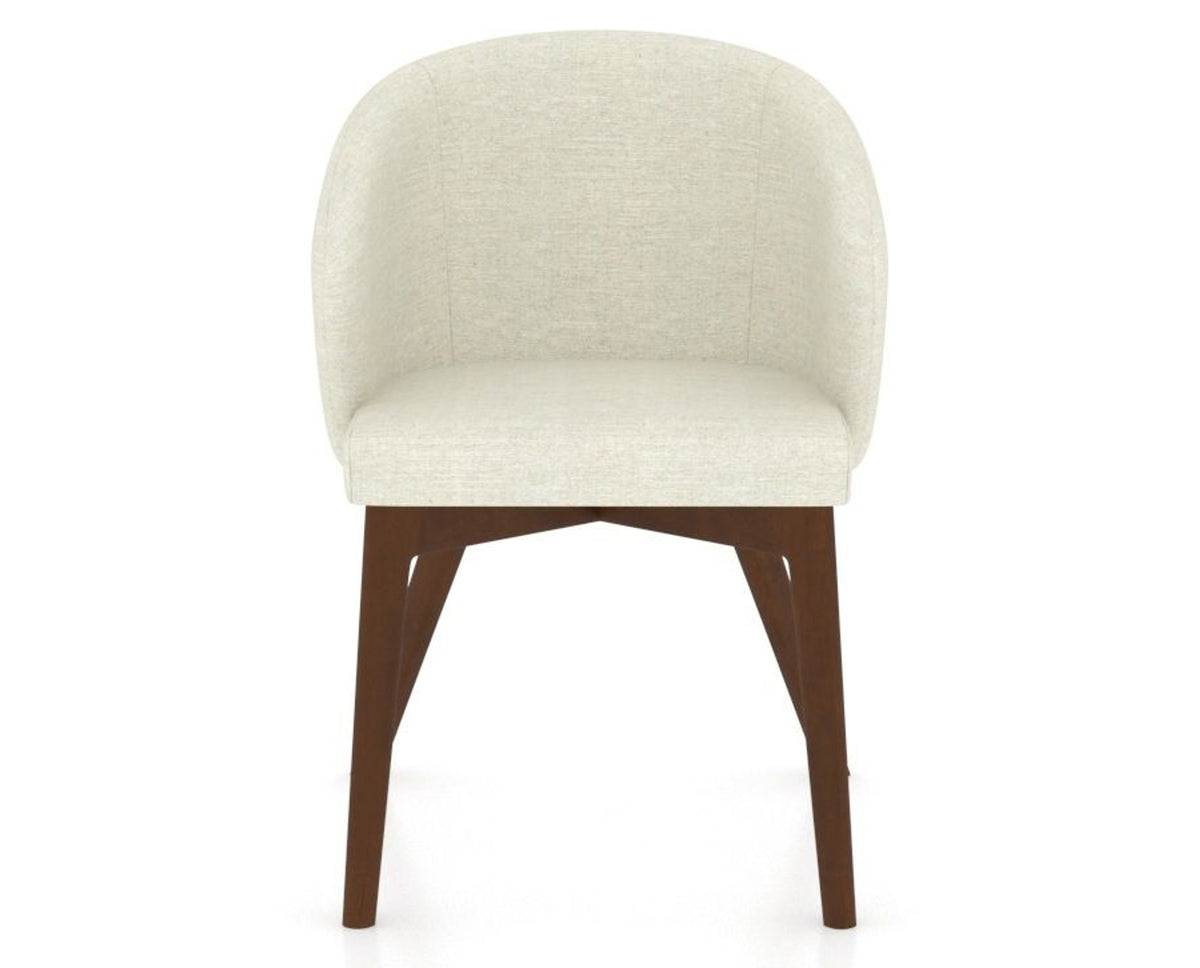 Canadel Downtown Point Dining Chair in Cognac Washed, TW Fabric, front view