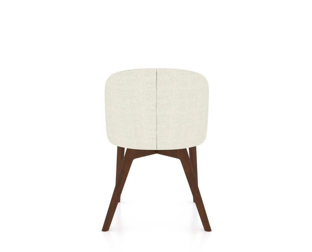 Canadel Downtown Point Dining Chair in Cognac Washed, TW Fabric, back view