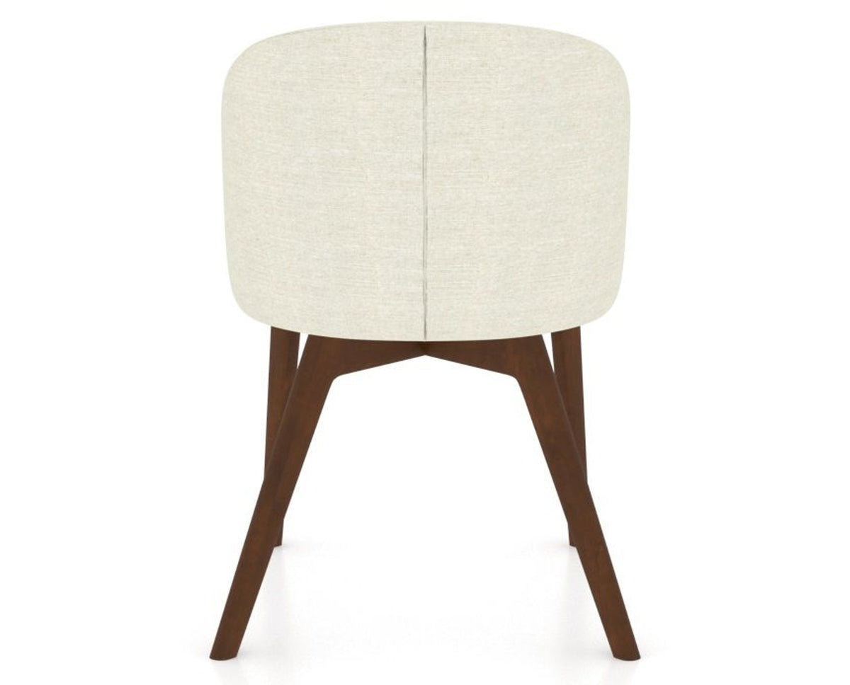 Canadel Downtown Point Dining Chair in Cognac Washed, TW Fabric, back view