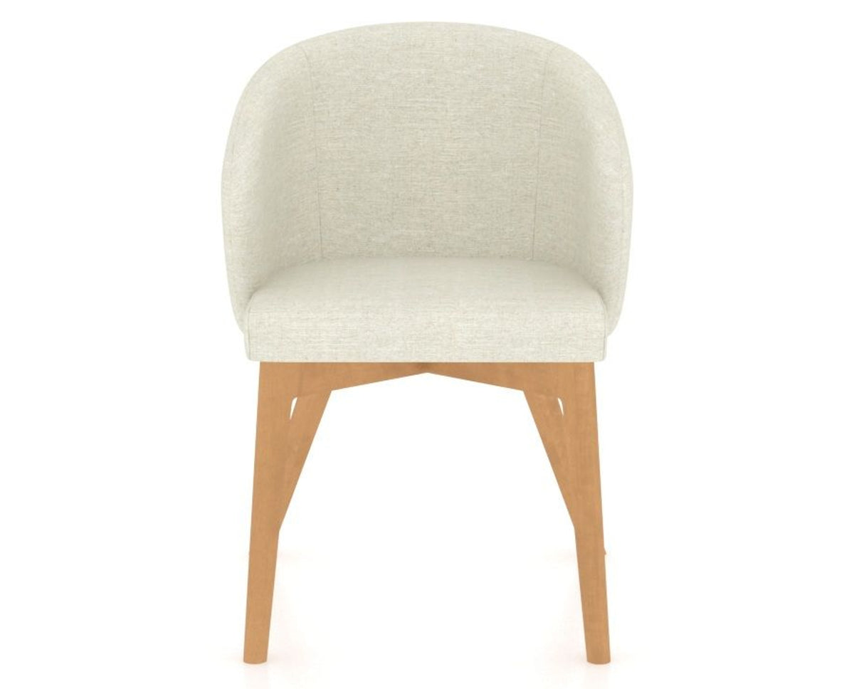 Canadel Downtown Point Dining Chair in Caramel Washed, TW Fabric, front view