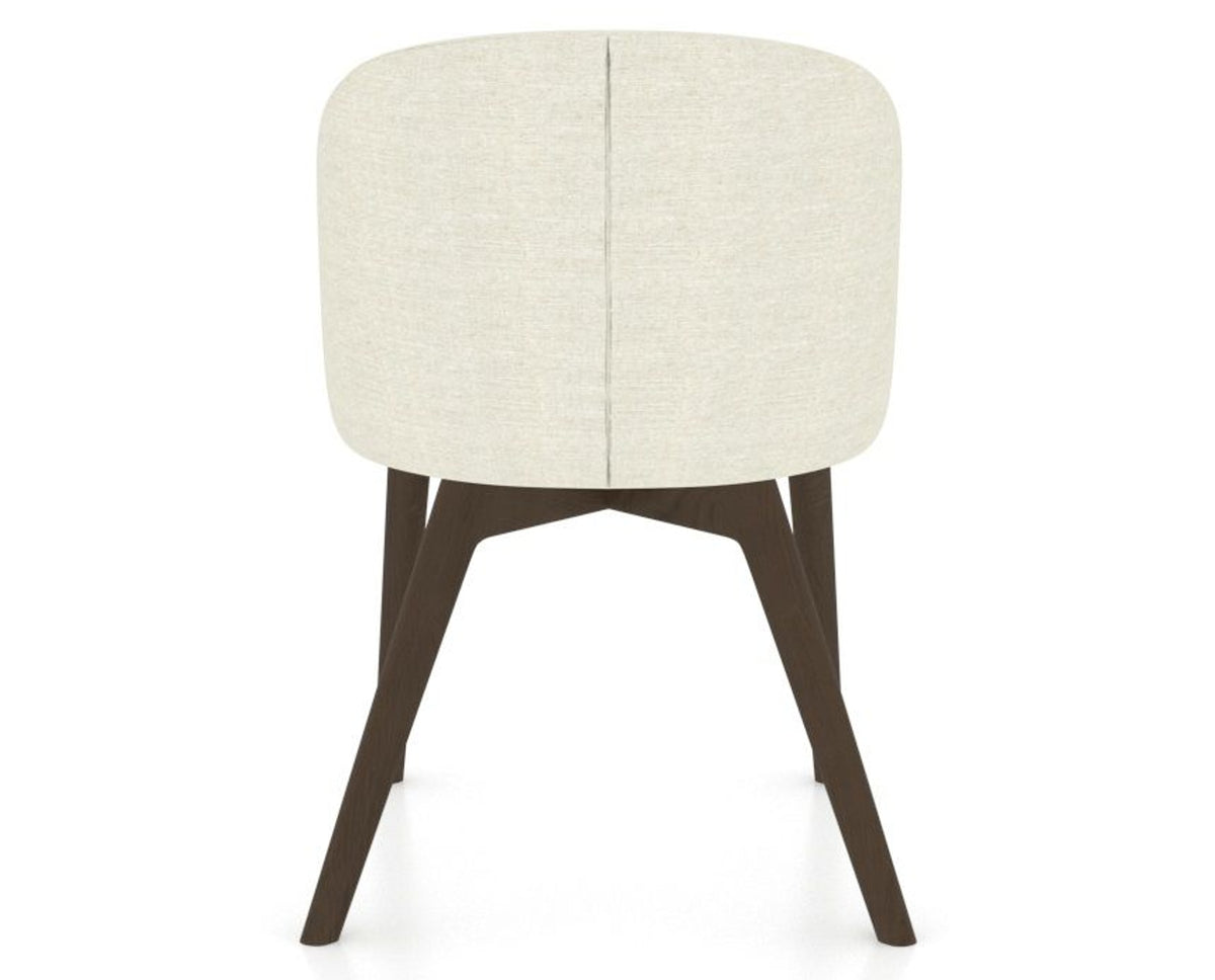 Canadel Downtown Point Dining Chair in Hazelnut Washed, TW Fabric, back view