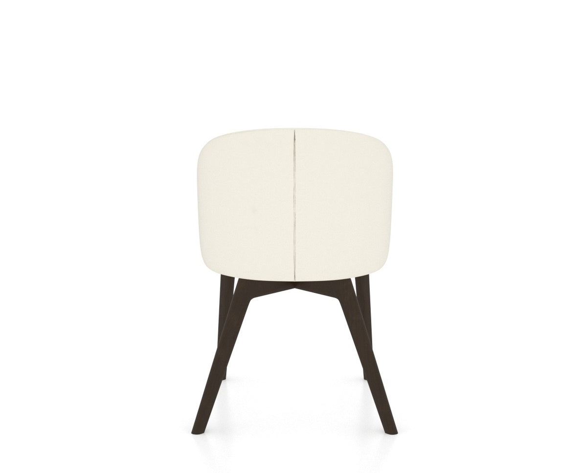 Canadel Downtown Point Dining Chair in Davy's Grey, YJ Faux Leather, back view