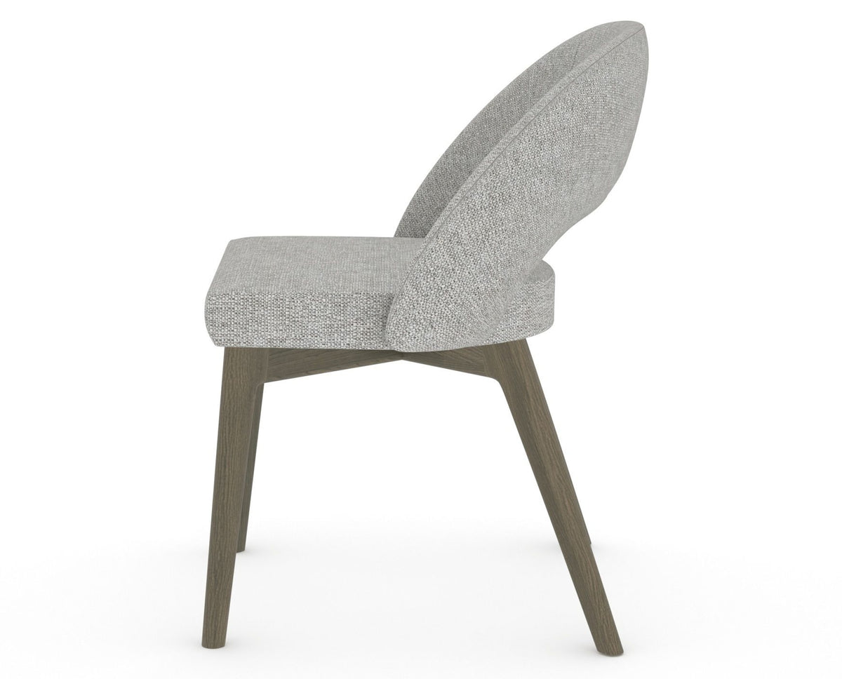 Canadel Downtown Curv Dining Chair in Shadow, 7C Fabric, side view