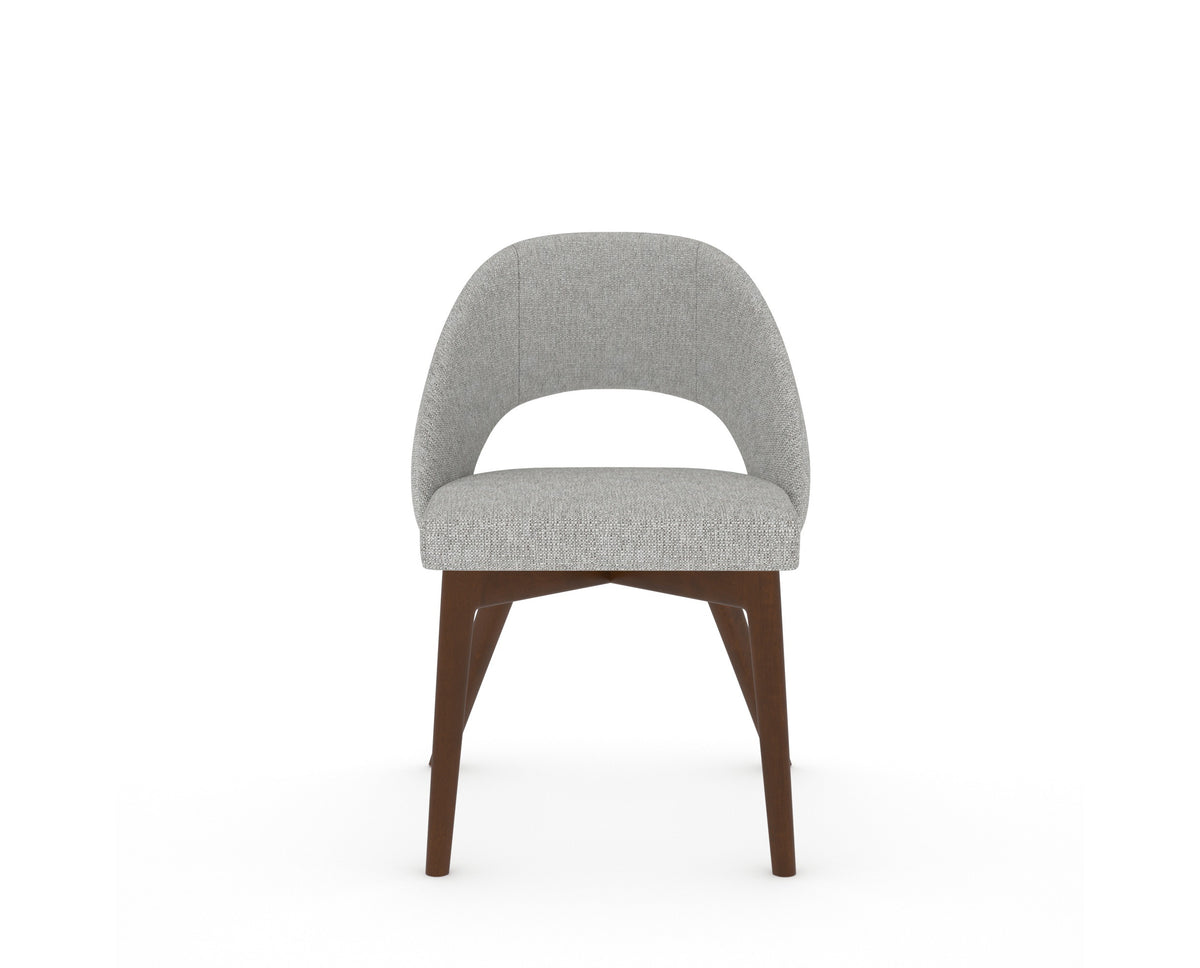 Canadel Downtown Curv Dining Chair in Cognac Washed, 7C Fabric, front view