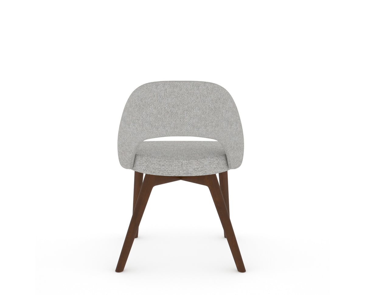 Canadel Downtown Curv Dining Chair in Cognac Washed, 7C Fabric, back view