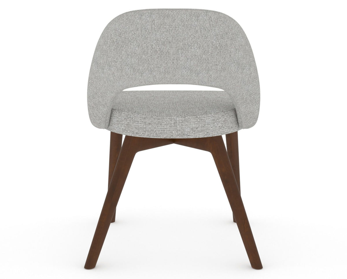 Canadel Downtown Curv Dining Chair in Cognac Washed, 7C Fabric, back view