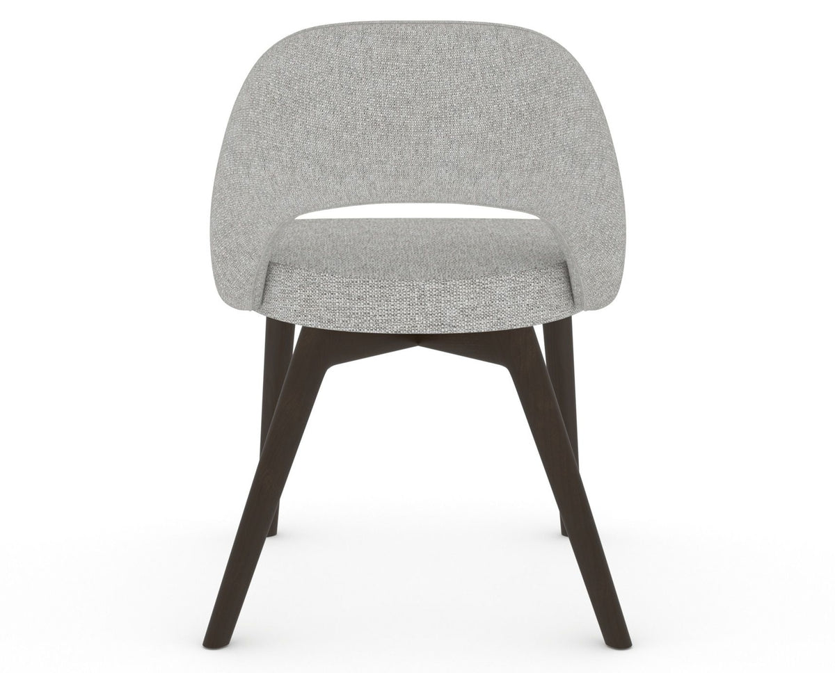 Canadel Downtown Curv Dining Chair in Davy's Grey, 7C Fabric, back view