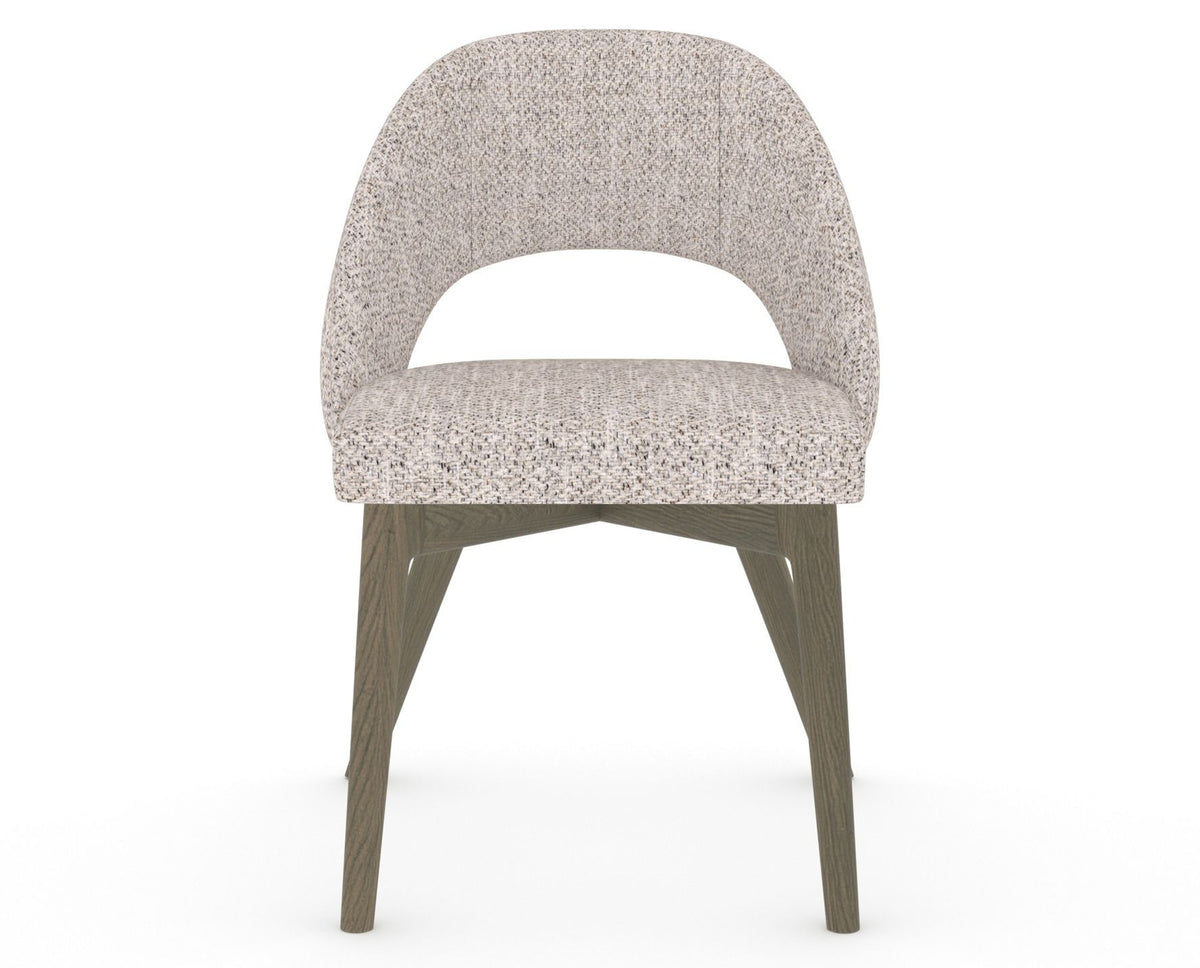 Canadel Downtown Curv Dining Chair in Shadow, FP Crypton®, front view