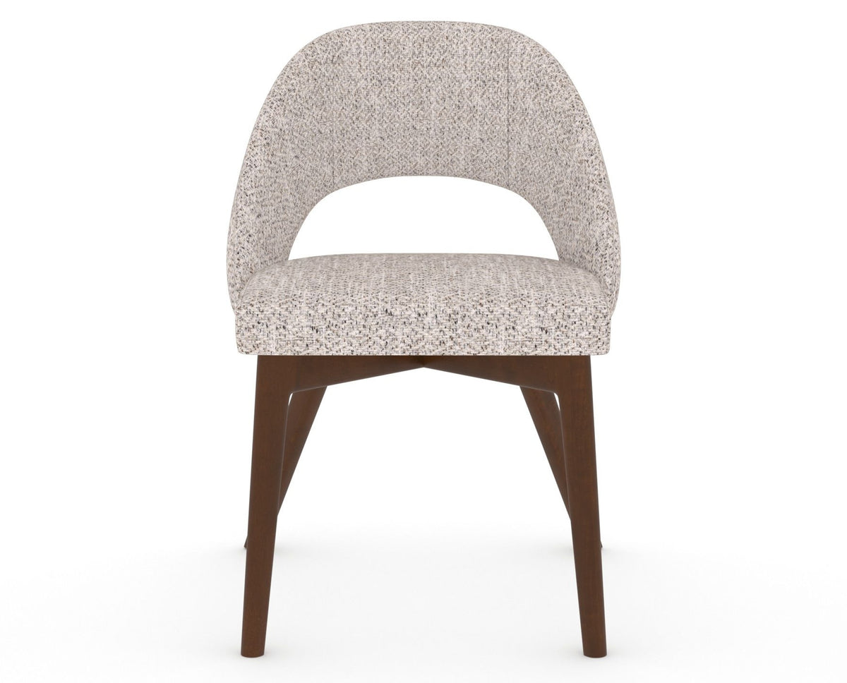 Canadel Downtown Curv Dining Chair in Cognac Washed, FP Crypton®, front view