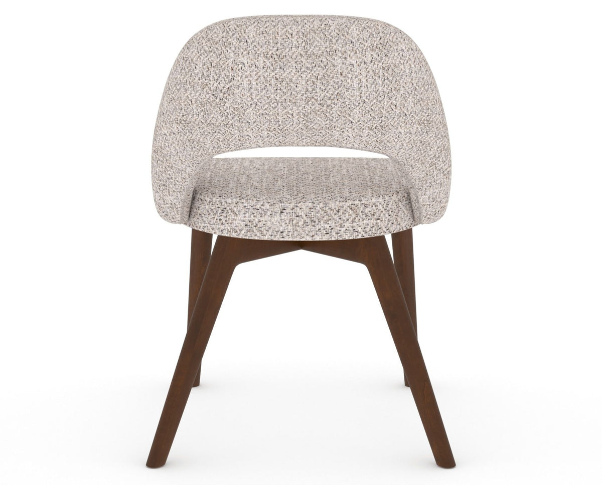 Canadel Downtown Curv Dining Chair in Cognac Washed, FP Crypton®, back view