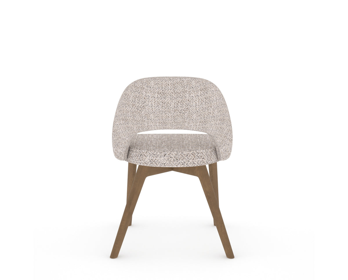 Canadel Downtown Curv Dining Chair in Pecan Washed, FP Crypton®, back view