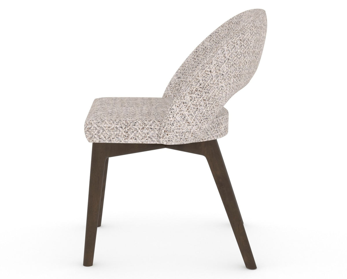 Canadel Downtown Curv Dining Chair in Hazelnut Washed, FP Crypton®, side view