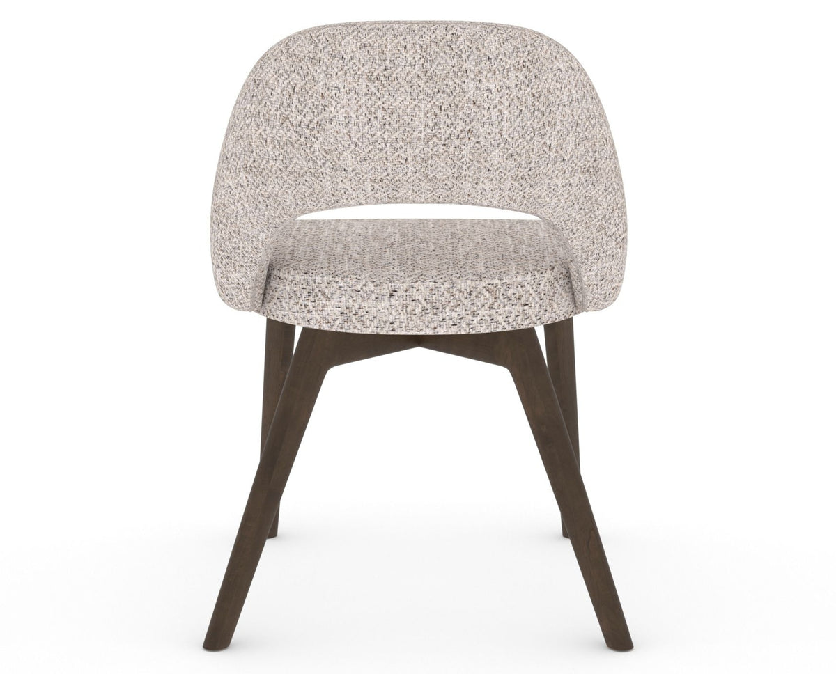 Canadel Downtown Curv Dining Chair in Hazelnut Washed, FP Crypton®, back view