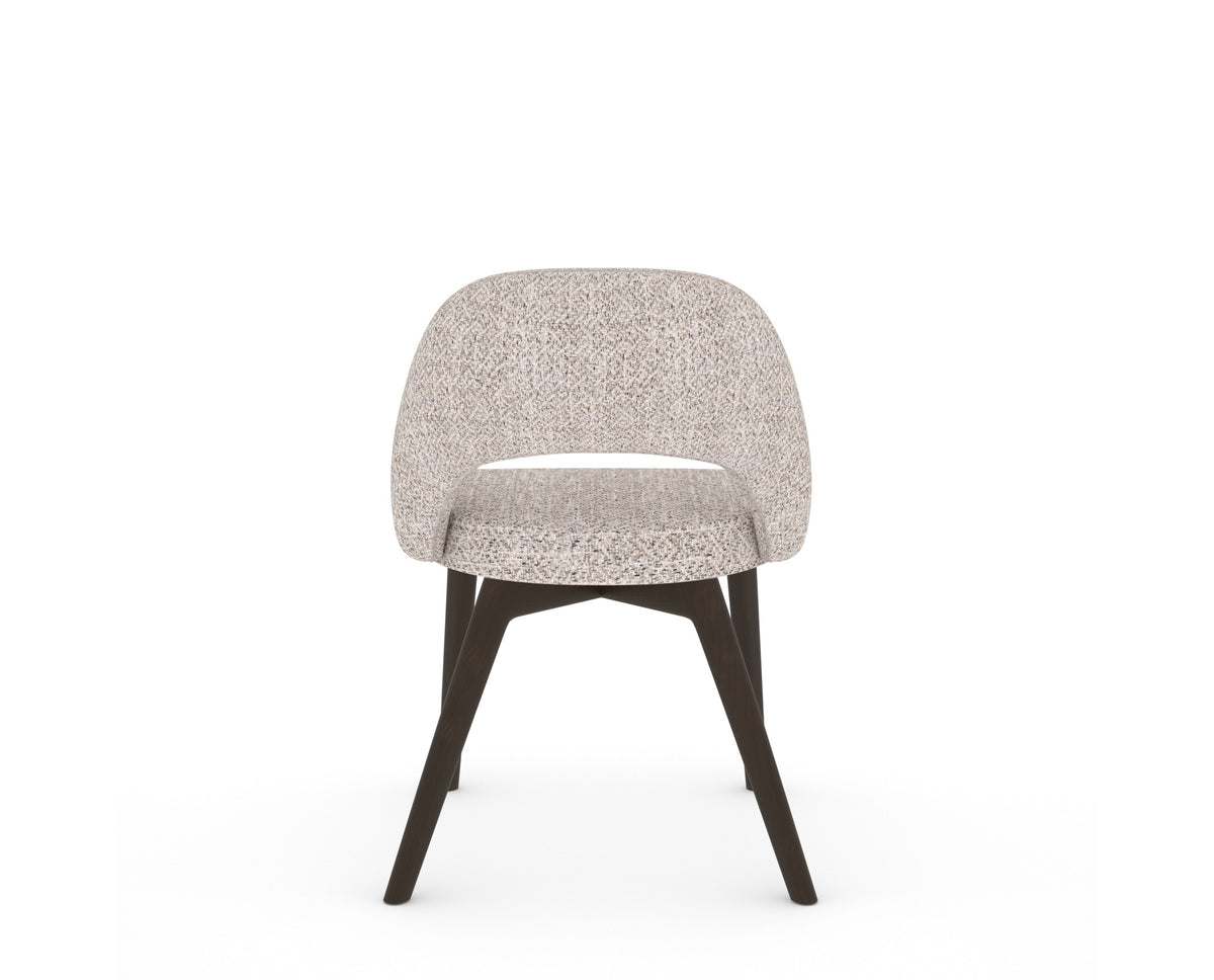 Canadel Downtown Curv Dining Chair in Davy's Grey, FP Crypton®, back view