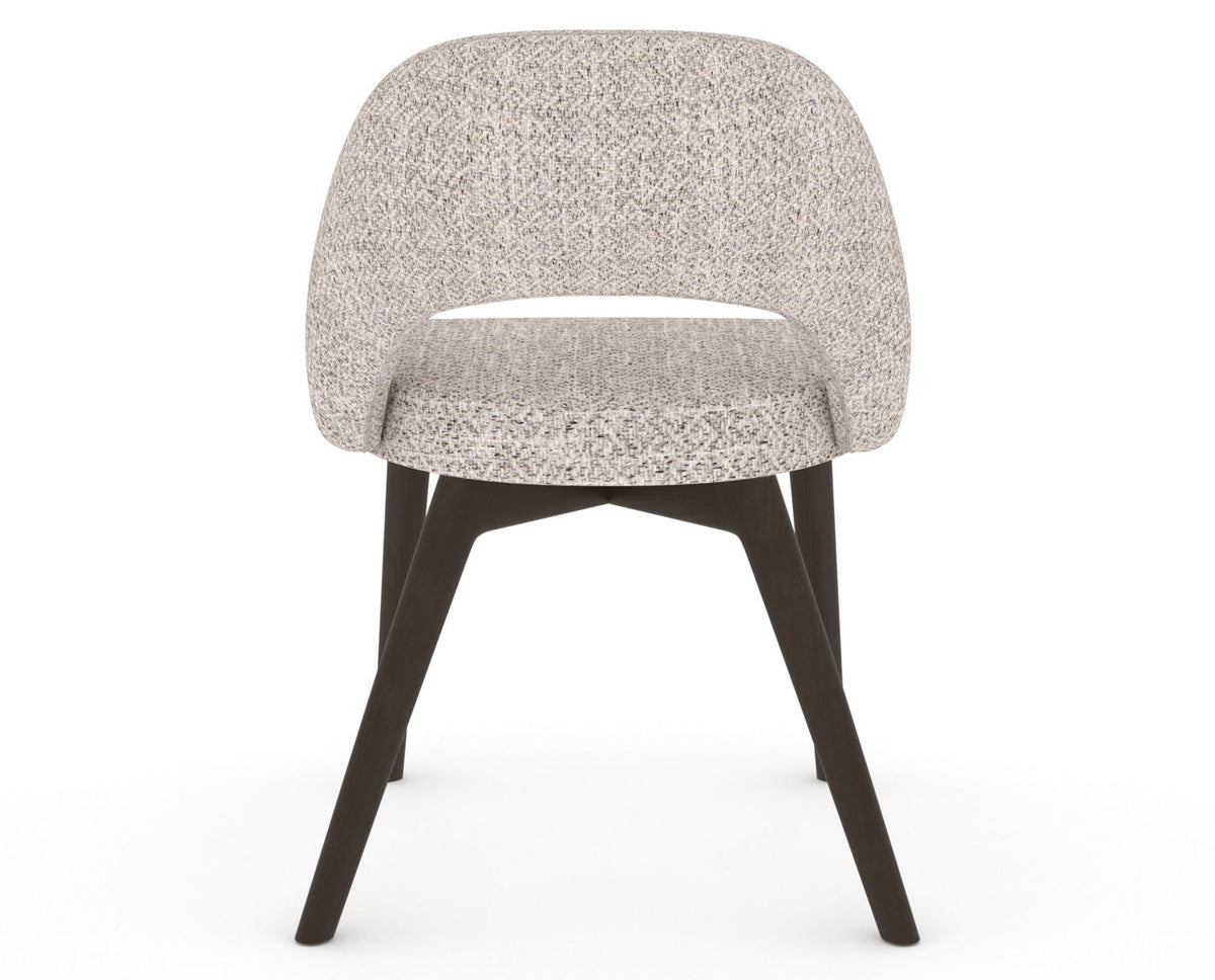 Canadel Downtown Curv Dining Chair in Davy's Grey, FP Crypton®, back view
