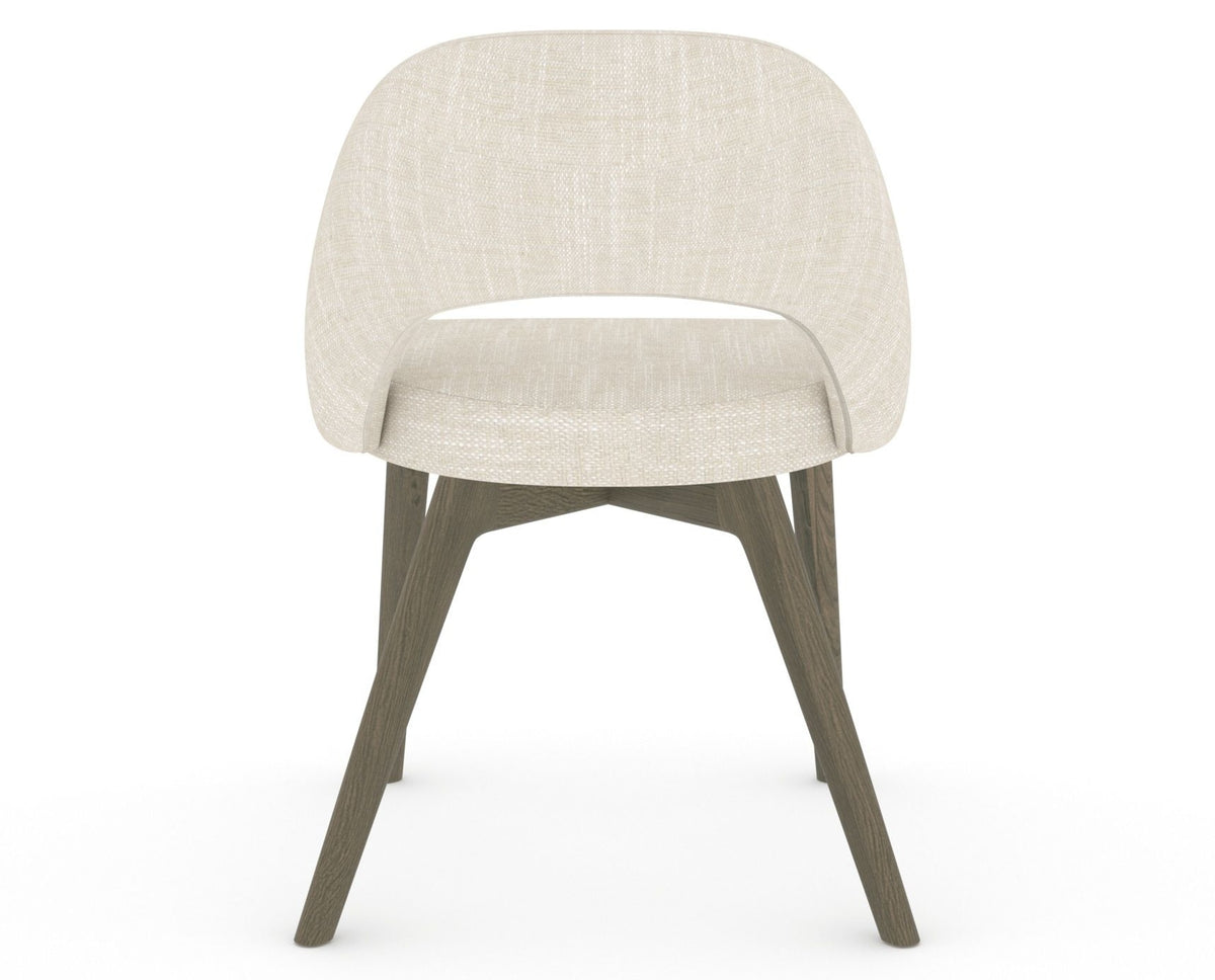 Canadel Downtown Curv Dining Chair in Shadow, FT InsideOut®, back view