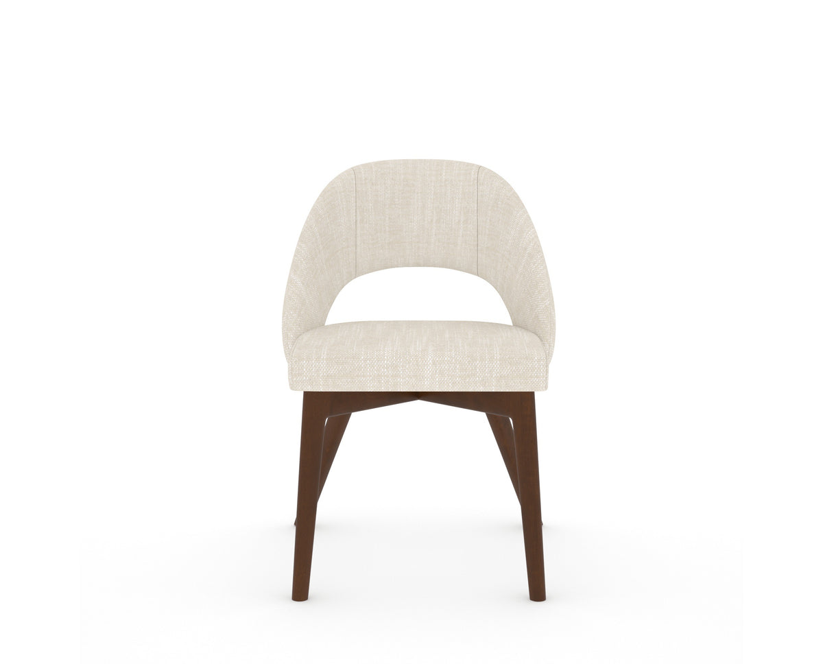 Canadel Downtown Curv Dining Chair in Cognac Washed, FT InsideOut®, front view