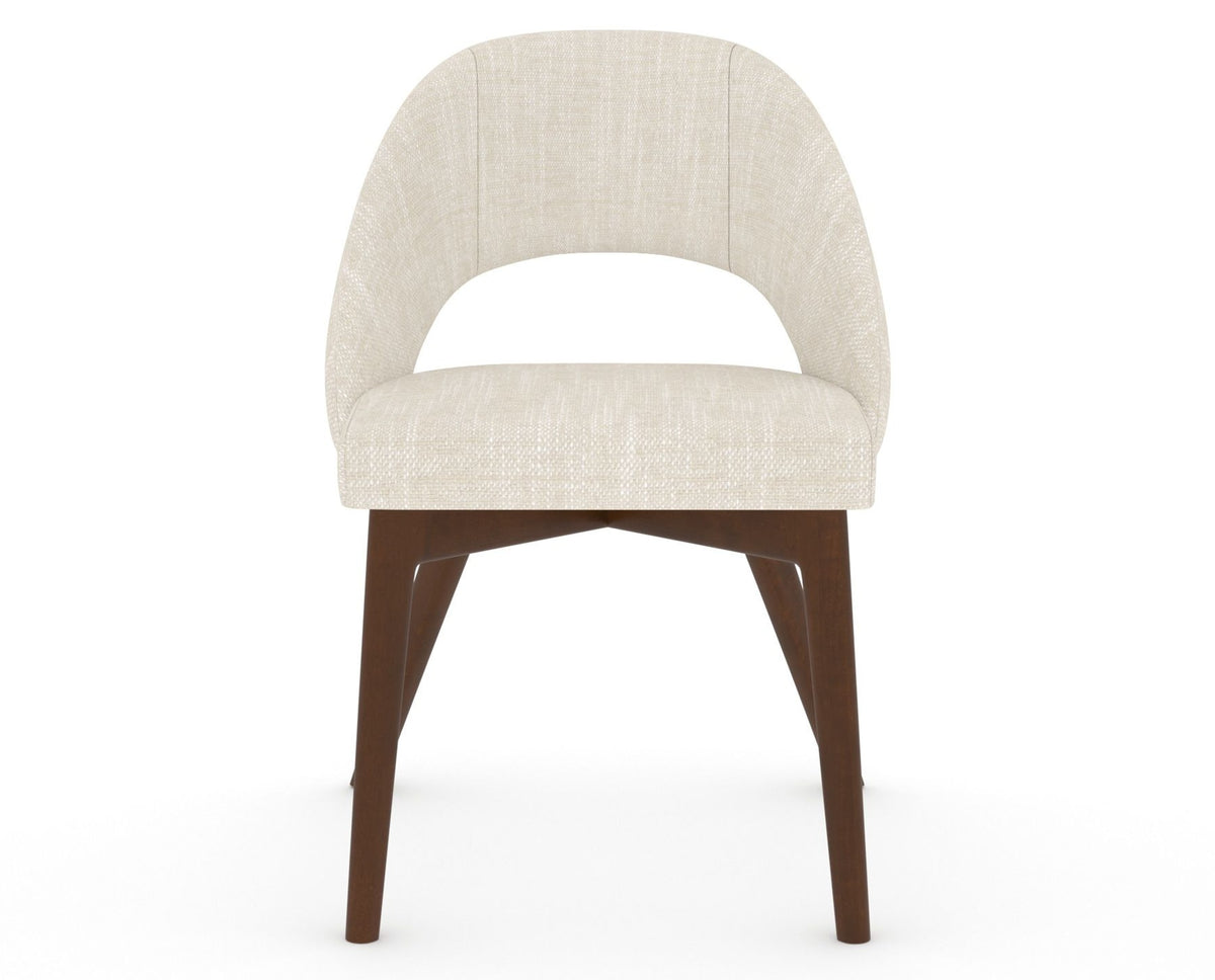 Canadel Downtown Curv Dining Chair in Cognac Washed, FT InsideOut®, front view