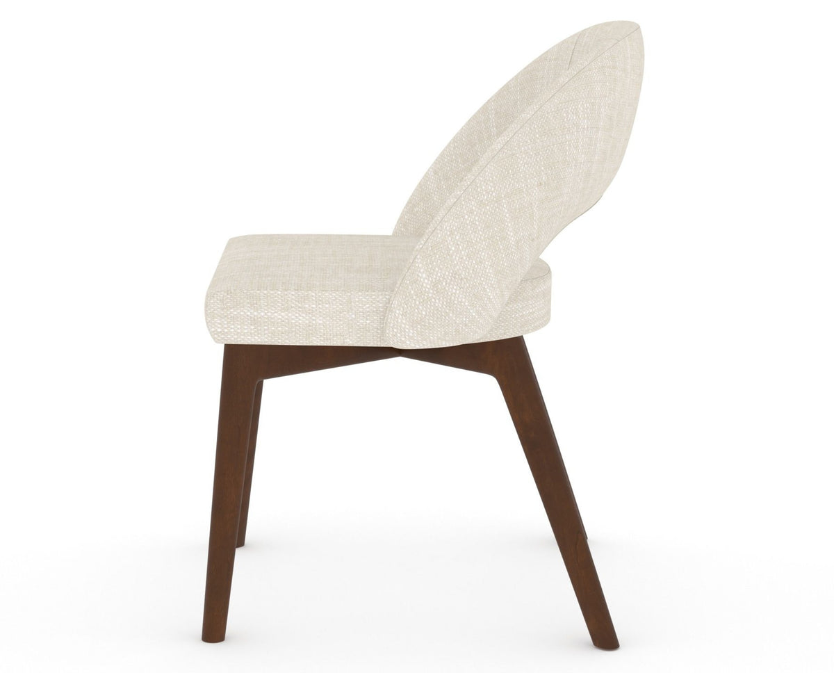 Canadel Downtown Curv Dining Chair in Cognac Washed, FT InsideOut®, side view