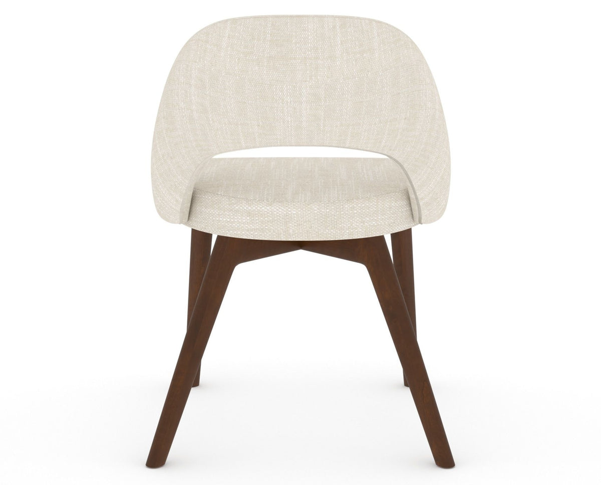 Canadel Downtown Curv Dining Chair in Cognac Washed, FT InsideOut®, back view