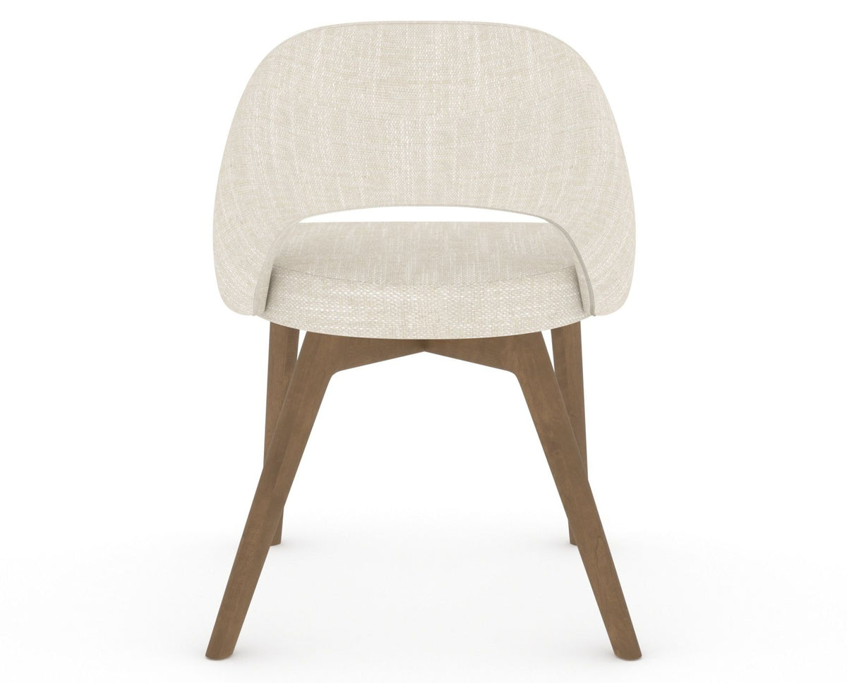 Canadel Downtown Curv Dining Chair in Pecan Washed, FT InsideOut®, back view