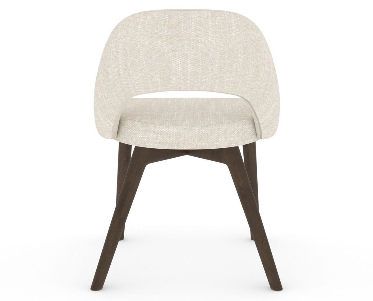 Canadel Downtown Curv Dining Chair in Hazelnut Washed, FT InsideOut®, back view