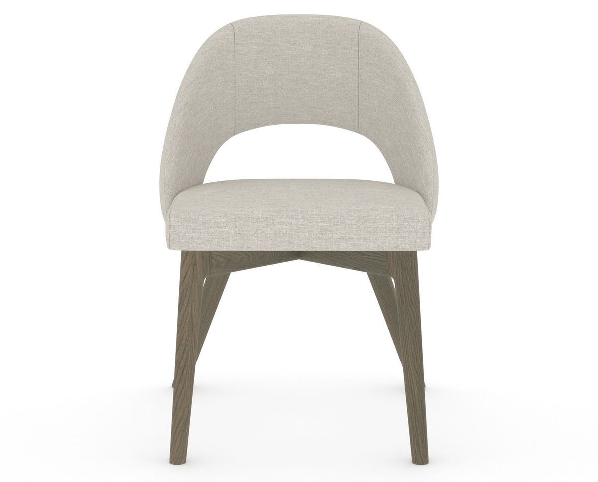 Canadel Downtown Curv Dining Chair in Shadow, TB Fabric, front view