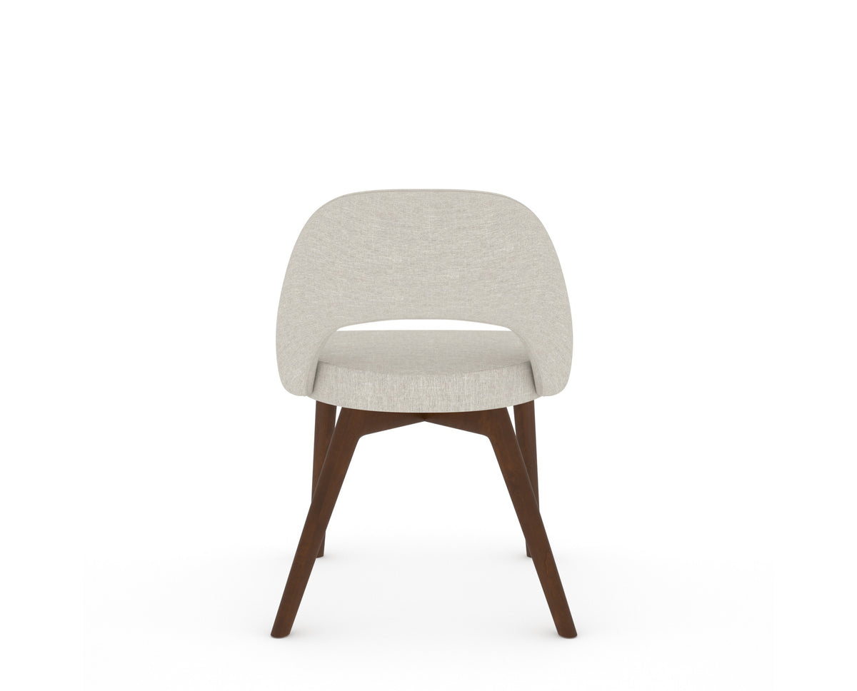 Canadel Downtown Curv Dining Chair in Cognac Washed, TB Fabric, back view