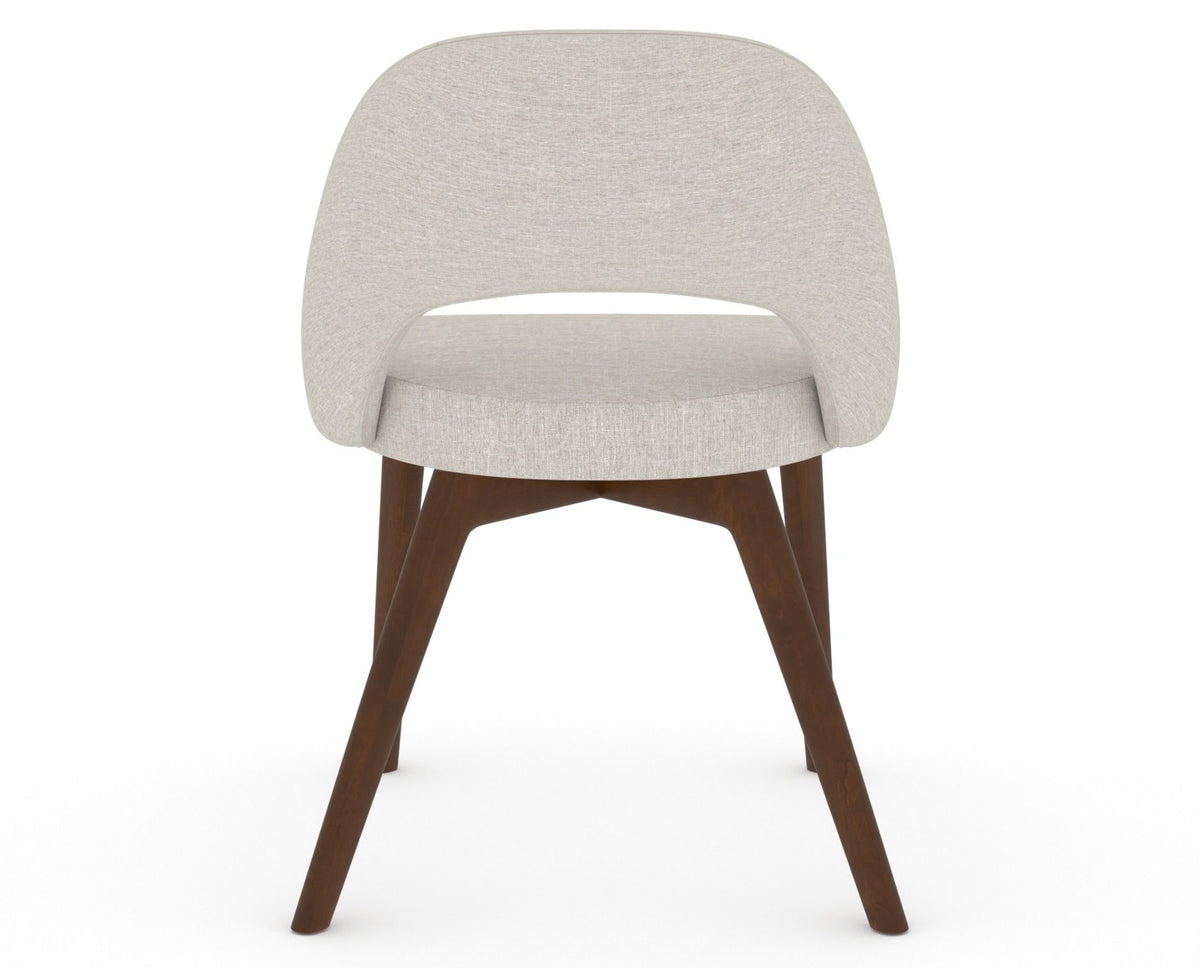 Canadel Downtown Curv Dining Chair in Cognac Washed, TB Fabric, back view