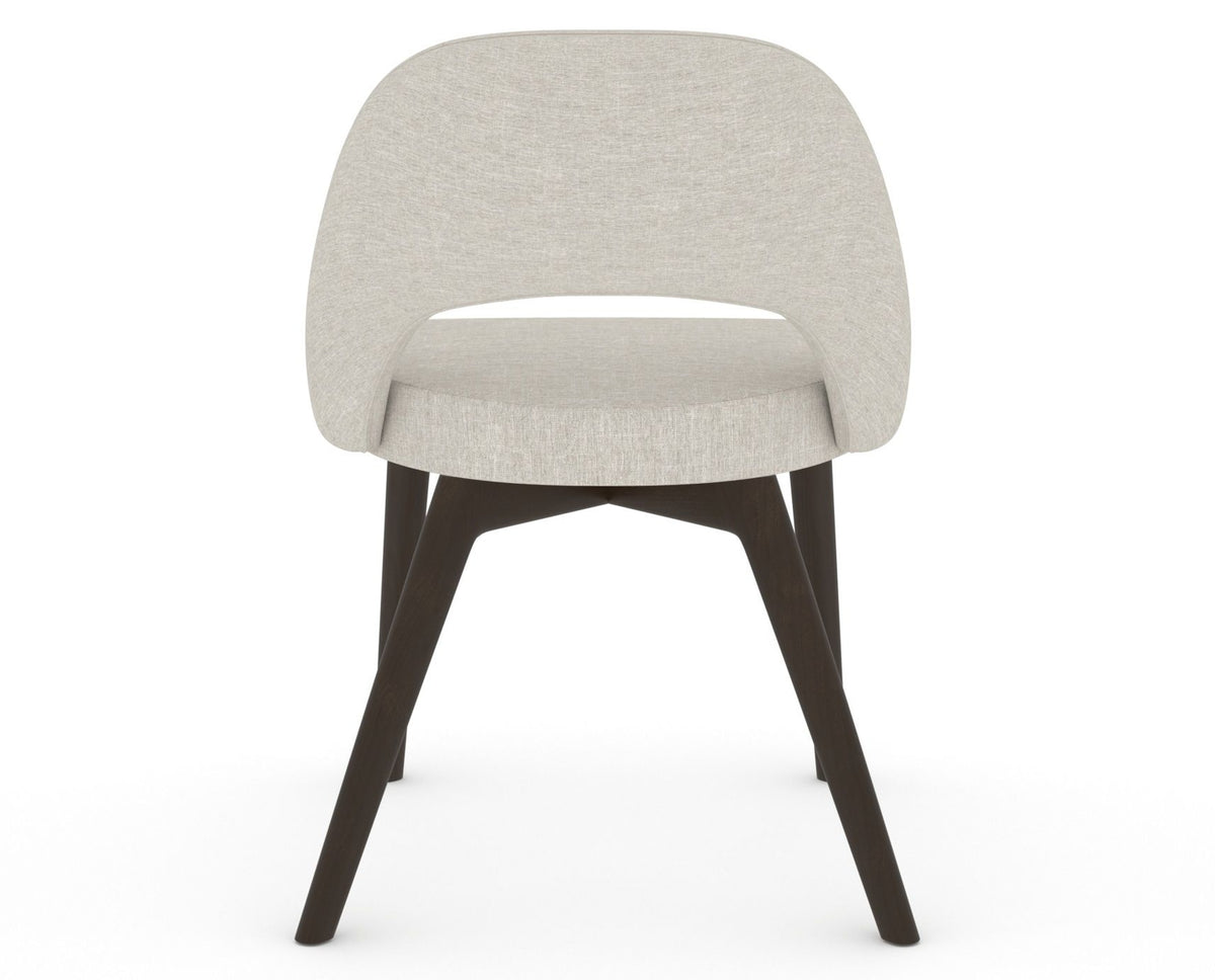 Canadel Downtown Curv Dining Chair in Davy's Grey, TB Fabric, back view