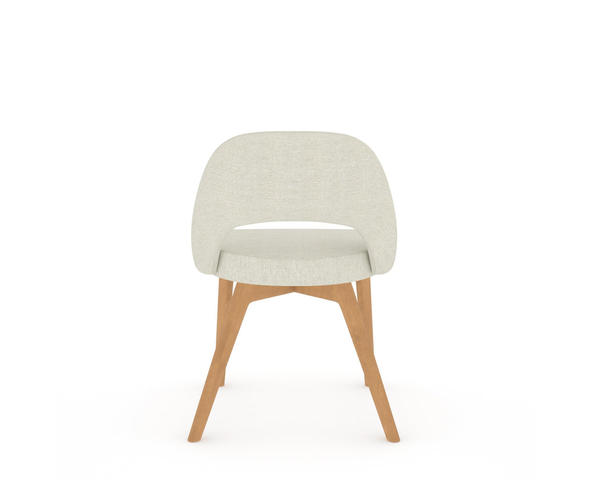 Canadel Downtown Curv Dining Chair in Caramel Washed, TW Fabric, back view