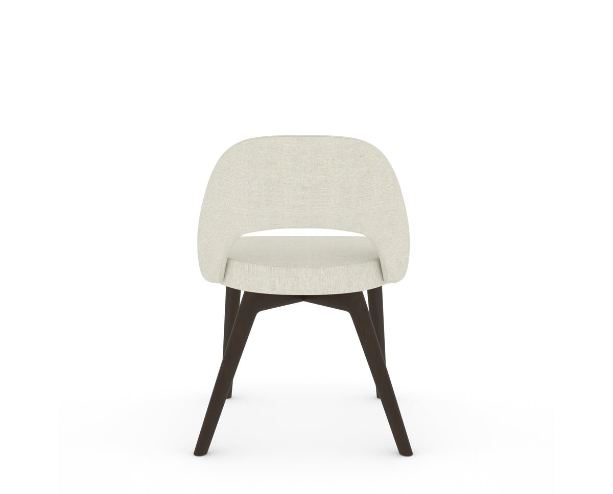 Canadel Downtown Curv Dining Chair in Davy's Grey, TW Fabric, back view