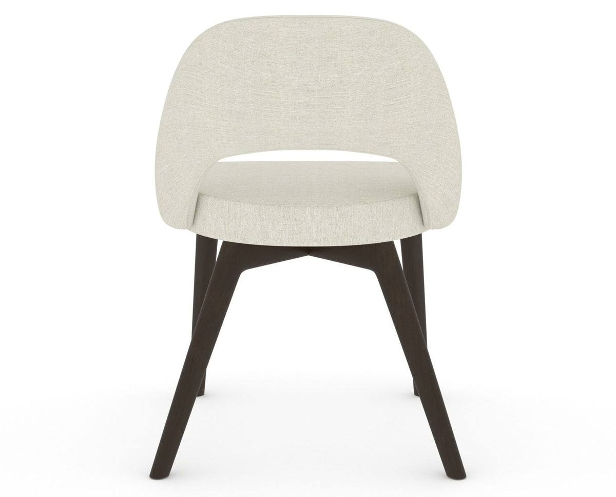 Canadel Downtown Curv Dining Chair in Davy's Grey, TW Fabric, back view