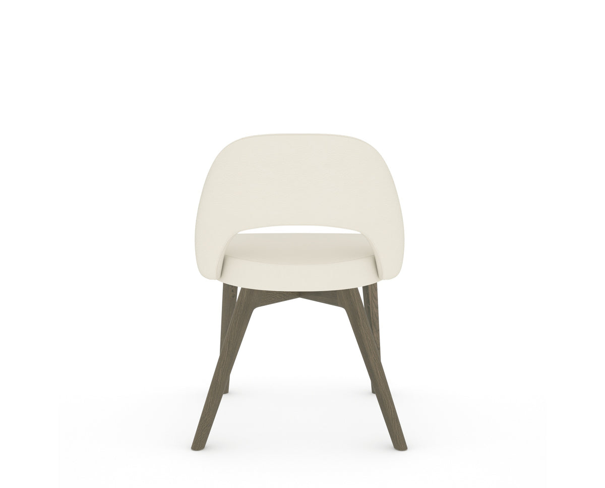 Canadel Downtown Curv Dining Chair in Shadow, YJ Faux Leather, back view