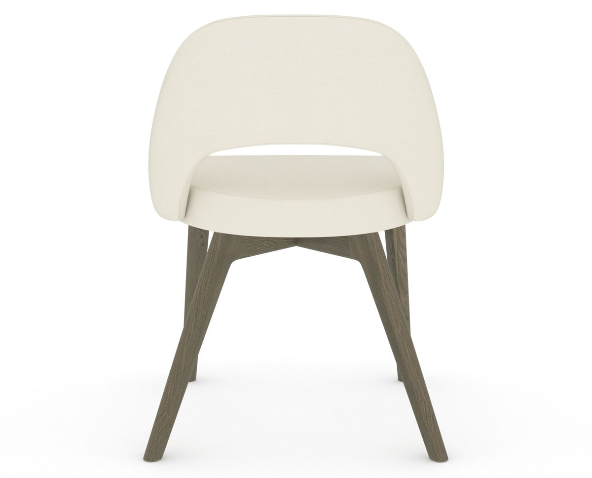 Canadel Downtown Curv Dining Chair in Shadow, YJ Faux Leather, back view
