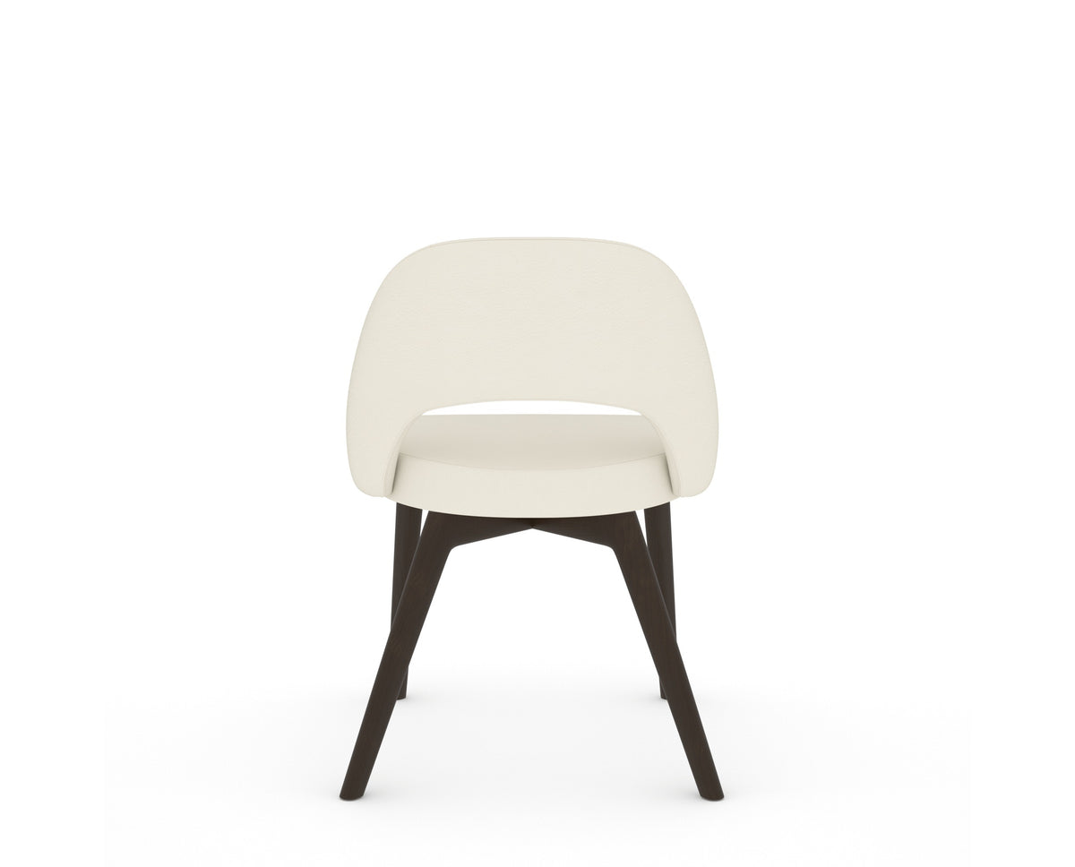 Canadel Downtown Curv Dining Chair in Davy's Grey, YJ Faux Leather, back view
