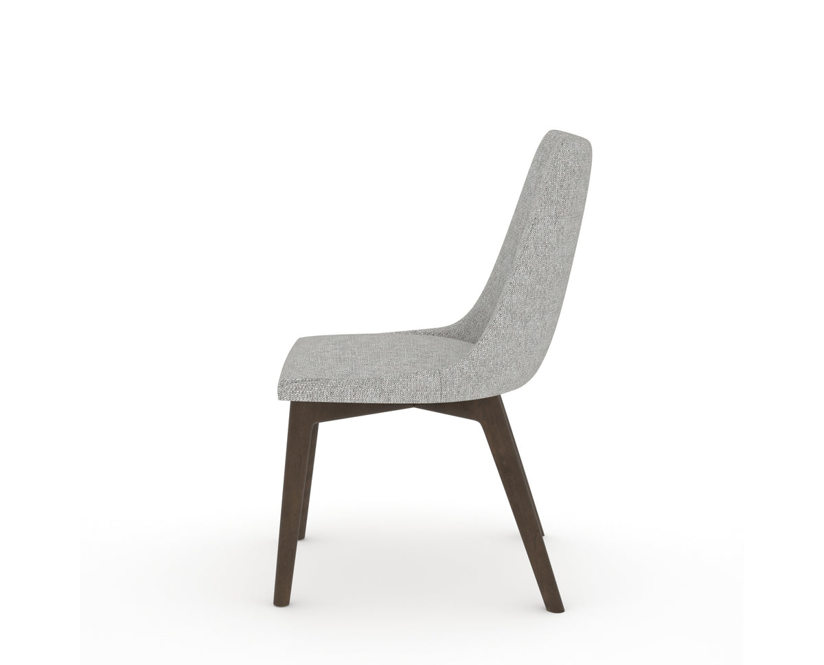 Canadel Downtown Trend Dining Chair in Hazelnut Washed, 7C Fabric, side view