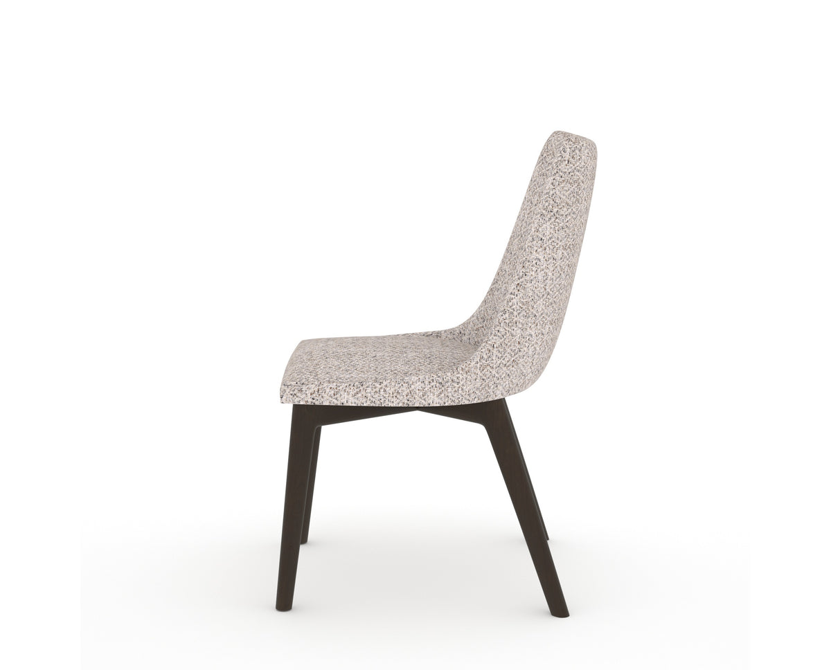 Canadel Downtown Trend Dining Chair in Davy's Grey, FP Crypton®, side view