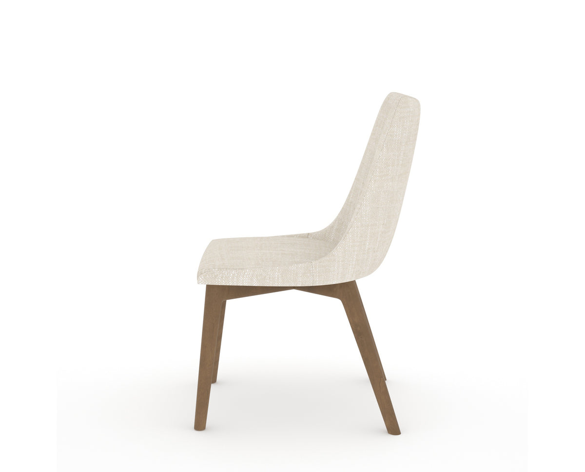 Canadel Downtown Trend Dining Chair in Pecan Washed, FT InsideOut®, side view